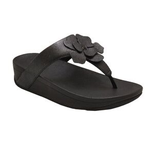 FitFlop floral thong size 8 Black